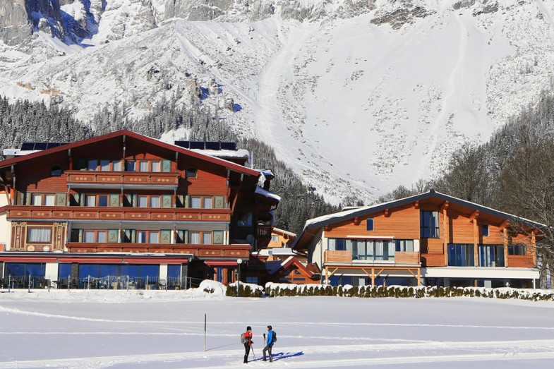 Hotel direkt an der Langlauf-Loipe in Ramsau